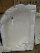 Aqua Lux 1200 x 800 White Corner Shower Tray