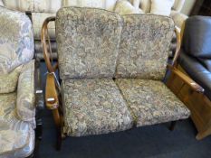 Brown Leather Wing Backed Chair