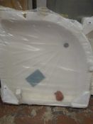 1000 x 1000 White Corner Shower Tray