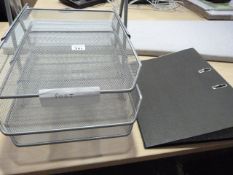 *Straight Office Desk in Light Ash & Silver Finish