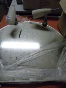 Bevelled Glass Bathroom Mirror with 2 Spot Lights