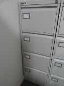 *4 Drawer Foolscap Filing Cabinet - Grey