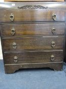 Oak Chest of 4 Drawers