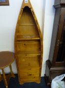 Pine Display Cabinet in The Shape of a Boat