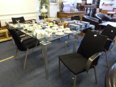 *Large Glass Boardroom Table & 6 Chairs