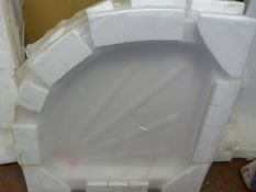 800 White Short Corner Shower Tray