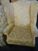 Gold Coloured High Back Easy Chair