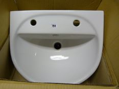 Twin Hole White Ceramic Hand Basin