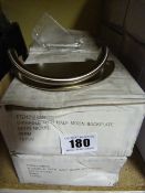 *2 Boxes Containing 15 x 96mm Satin Nickle Handles with Half Moon Back Plates