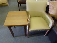 *Upholstered Armchair & Coffee Table