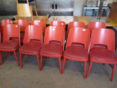 *12 Red Bistro Style Chairs