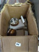 Box Containing 21 Copper & Stainless Steel Balti Dishes