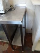 *Stainless Steel Infilled Table with Undershelf