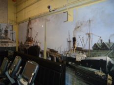 *20 x 8ft Printed Mural of The Hull Docklands with Trawlers
