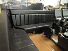 *Black Faux Leather Black Seating Unit