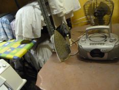 2 Steam Irons & Ironing Board etc