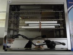 *Ace Catering Stainless Steel & Polished Glass Heated Pie Cabinet Ref 224