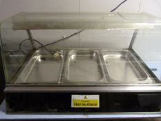 Counter Top Plate Glass Hot Chicken Display