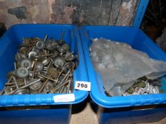 2 Boxes containing Roofing Bolts