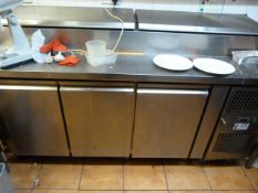 Stainless Steel Refrigerated Salad / Pizza Preparation Station Enclosed by 3 Doors