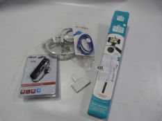 Mix Lot including Click Stick Selfie Stick, 4 Port USB Mini Hub and Phone Chargers