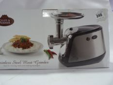 Giles & Posner Stainless Steel Meat Grinder