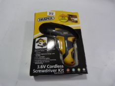 Draper 3.6 Volt Cordless Screwdriver Kit