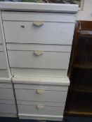 2 White Bedside Cabinets