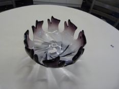 Murano Style Glass Fruit Bowl