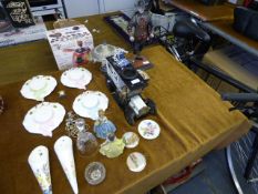 Collection of Ainsley Wall Plaques - Tin Plate Cars - China & Glassware etc