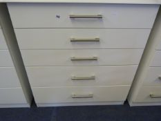White Chest of 5 Drawers