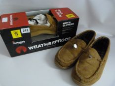 *2 Pairs of Weatherproof Mens Slippers