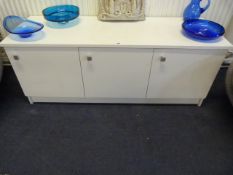 White Melamine Low Sideboard