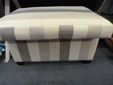 *Striped Storage Ottoman