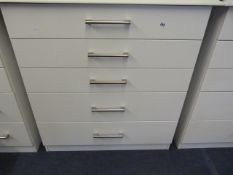White Chest of 5 Drawers