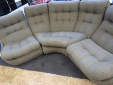 1970's 4 Seat Corner Sofa in Grey