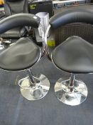 2 Black Gas Lift Bar Stools
