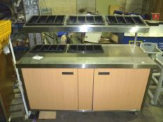 Mobile cutlery/condiment unit 1800mm