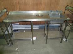 Slimline side table with handwash sink
