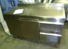Olis 2 door st/steel prep freezer, tested