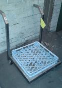 Dishwasher tray trolley, stainless steel