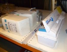 1 x wrap dispenser & 3 x soap dispensers