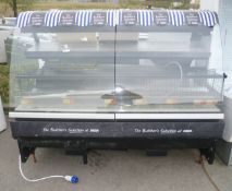 2m integral butchers serve over chiller, no end panels