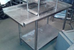 Dishwasher pass through table 1100mm long