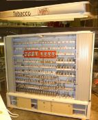 Large supermarket cig gantry, canopy & shutters, 2.4m