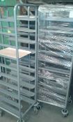 3 x moblie tray clearing trolleys
