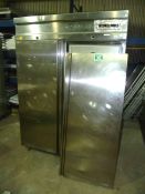 Double door upright st/steel chiller - with door off