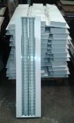Pallet of 38 no. 1200 x 300 fluorescent ceiling light fittings