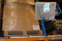 Box containing approx 18 x new 450mm column mounted wire baskets (non- stacking) for 450mm