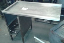 LH side dishwasher pass through table / sink